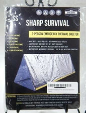 2 Person Emergency Survival Thermal Shelter 8' x 5' Mylar by Sharp Survival TF