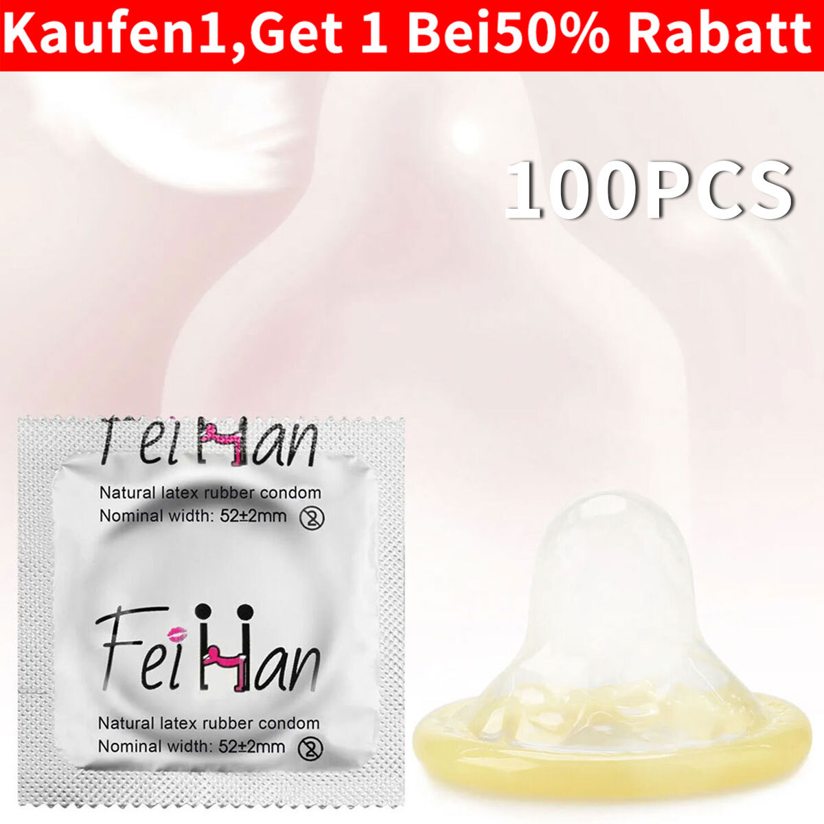 100Pcs Latex Kondome Bulk Pack Ultra Thin Extended Pleasure Sex Delay für Männer