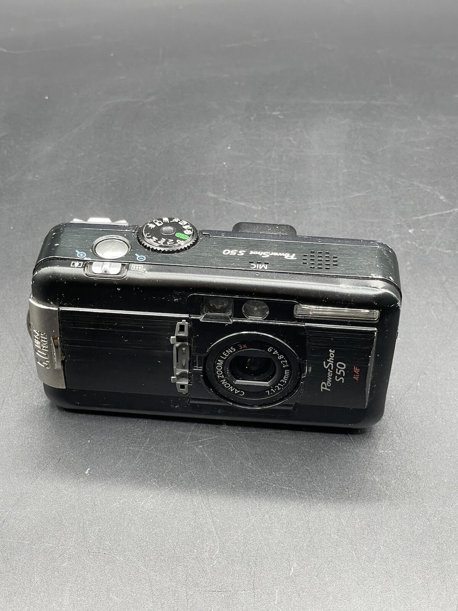 キヤノン PowerShot S50 動作品 バッテリー＆CF付 レトロデジカメ Canon Powershot S50 - Camera – Kamerastore