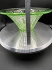 9" Deep Round Bowl Princess Green by ANCHOR HOCKING Vaseline Glass *AS IS*