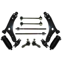 10Pc Lower Front Control Arms Tie Rod End Suspension for Ford Focus 2000-2004