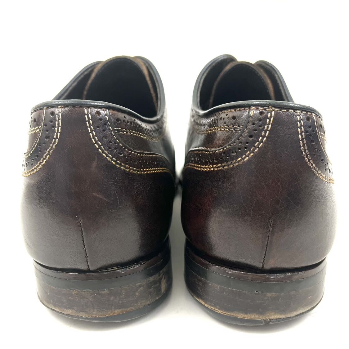 SAOLA To Boot New York Adam Derrick David Oxford a coda di rondine in pelle marrone punta a cappuccio taglia 10