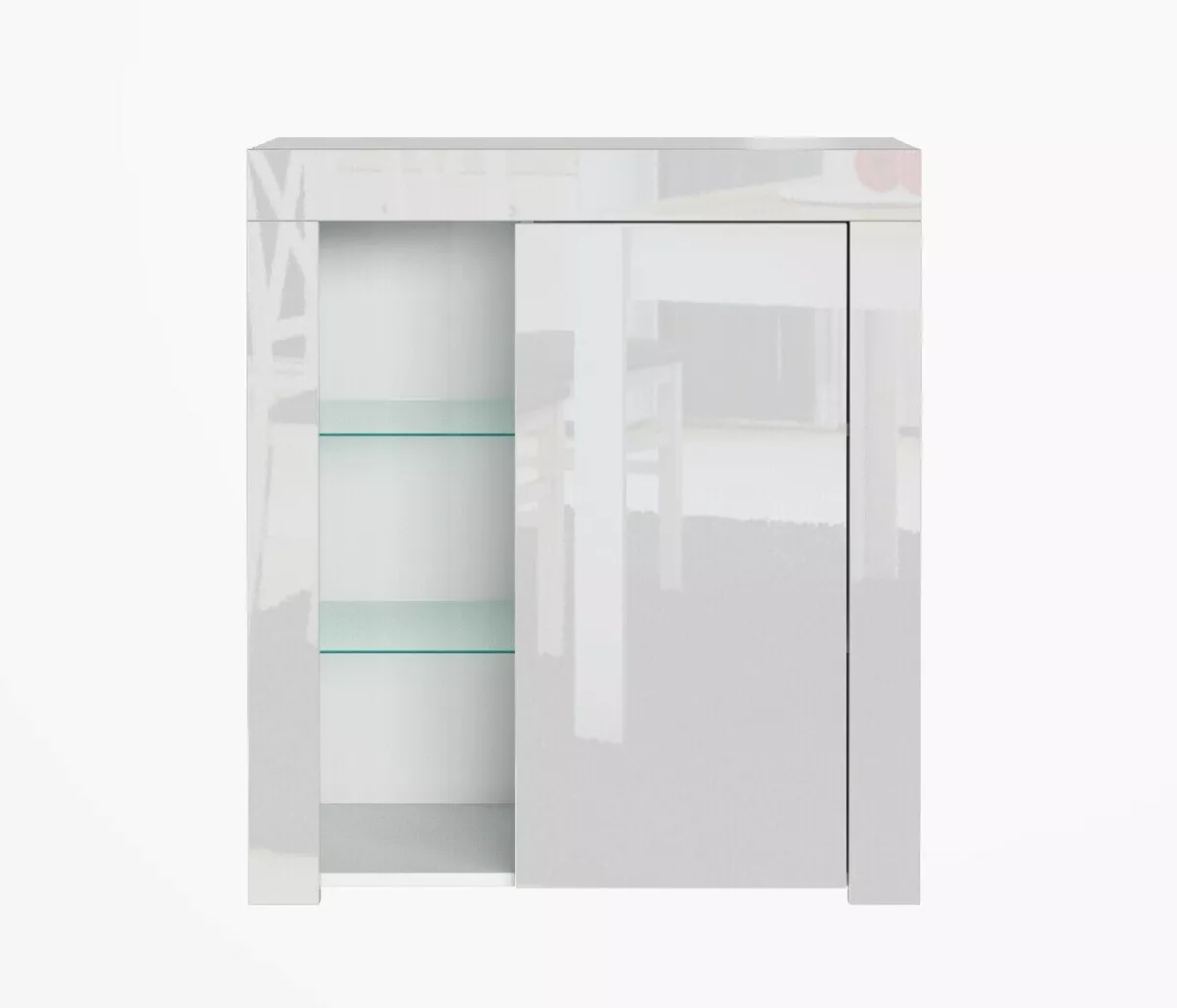 Small white 2024 gloss bookcase