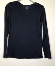 Cuddl Duds Chill Chasers Women  s Medium Black Long Sleeve Active Top