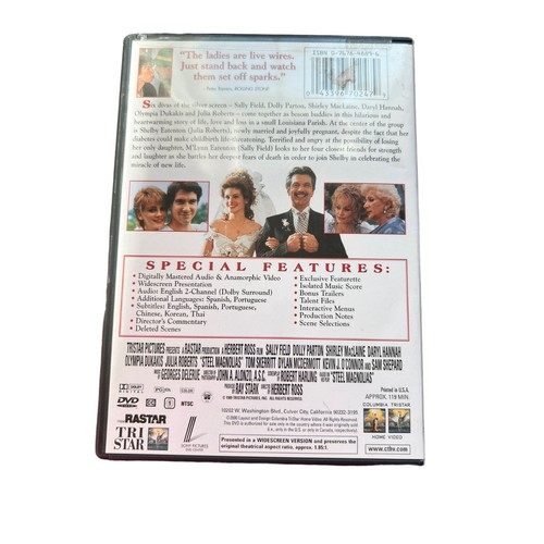 Steel Magnolias DVD Special Edition Julia Roberts Sally Fields Dolly Parton - Picture 2 of 2