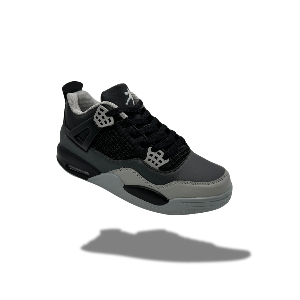 Men's Retro-Style Black and Grey Sneakers Accents Lightweight Stylish Design