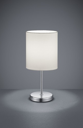 Lámparas de mesa Reality Jerry R50491001, metal cromado, pantalla de tela blanca - Imagen 6 de 6