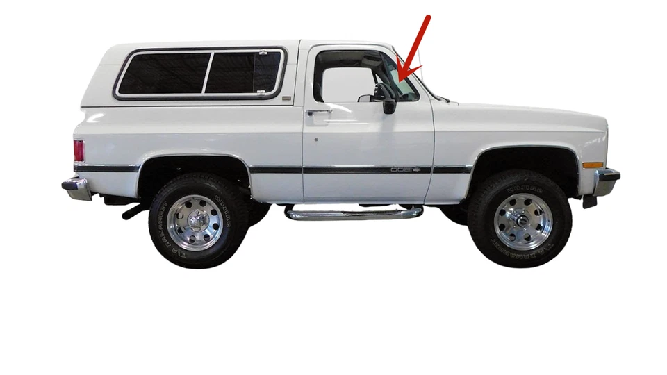 Se adapta a GMC Pickup Topkick Suburban Jimmy pasajero ventilación delantera derecha ventana vidrio Foto 3 de 4