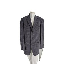 Murphy Of Ireland Men's Blazer 40R Magee Donegal Tweed Gray Herringbone