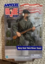 GI Joe Navy Seal Take Down Team 12" Action Figure Toy 2001 Hasbro