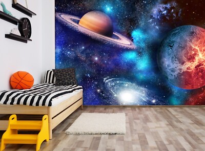 3D Planet Galaxie Q9244 Tapete Wandgemälde Fototapete Selbstklebend Kay