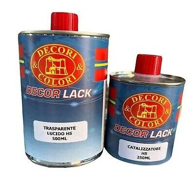 VERNICE TRASPARENTE LUCIDO HS ANTIGRAFFIO 2K PER AUTO E MOTO CARROZZERIA ML.500