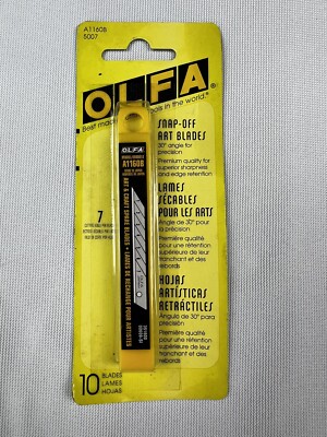 OLFA Snap-Off Art Knife Replacement Blades 10/Pkg-For 9150 -5007