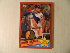 2020 Topps 2 1985 Red All Star Relic card of George Springer  -  Astros 07/25
