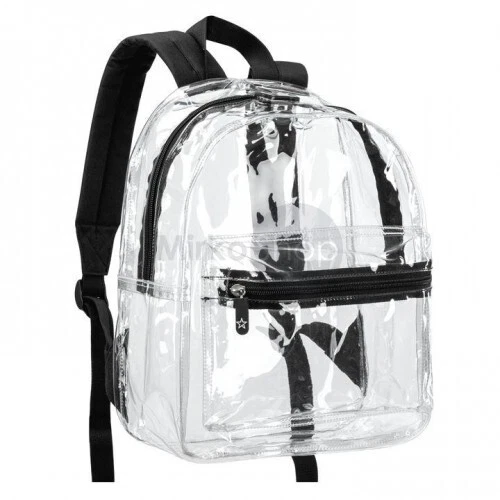 Zaino trasparente, zaini trasparenti in PVC, piccolo zaino casual
