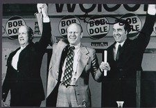 Bob Dole autograph 4x6 B/W Photo Gerald Ford & Keith Sebelius 1974 SGC Authentic
