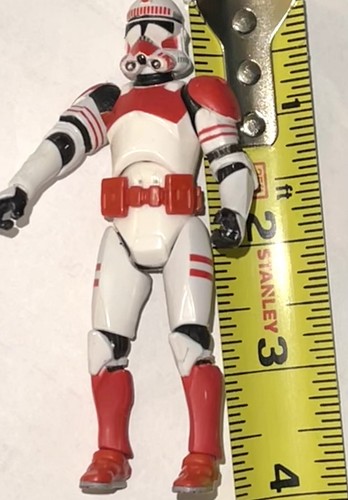 STAR WARS Clone Red Shock Trooper 30th Saga Collection ROTS 3.75 EUC - Picture 6 of 6