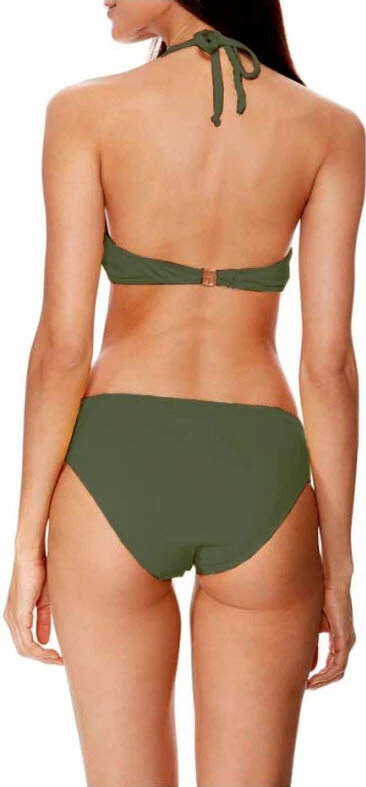 NEU FUNKTIONS BIKINI BÜGEL NECKHOLDER ZIERGÜRTEL 34 C / 38 BORABORA oliv *064354 - Bild 3 von 4