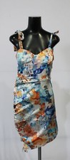 Shein Women's Graphic Print Shoulder Tie Dress JL3 Multicolor Size XS