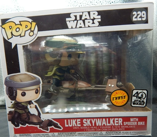 NEW STAR WARS 229 LUKE SKYWALKER WITH SPEEDER BIKE FUNKO POP FIGURE