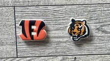 Set of 2 Cincinnati Bengals Charms compatible with Crocs.