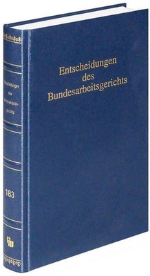 Entscheidungen des Bundesarbeitsgerichts (BAGE 183) | deutsch