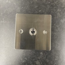 Volex Intermediate Toggle Switch Stainless Steel Brushed 91053-0001