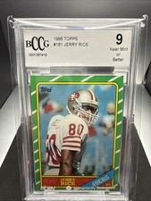 1986 Topps #161 Jerry Rice Rookie Card BGS BCCG 9 Near Mint+ eBay Authenticated. rookie card picture