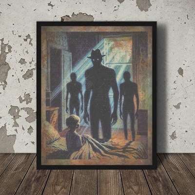 Vintage HATMAN Horror Wall Art, ALIEN DISCLOSURE Poster, Cryptid Sci-fi Decor