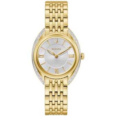 Bulova 98R298 Classic Diamond Stainless Steel Quartz Ladies 