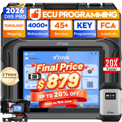 2026 XTOOL D9S PRO Auto Full System Diagnostic Tool Scanner ECU Key Programmer