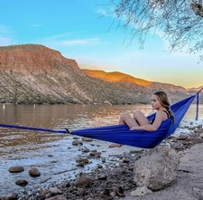 Two Tone Blue Grand Trunk Camping Hammock Wit...