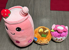 Kawali food plush lot of 3 Disney munchies street food strawberry Boda