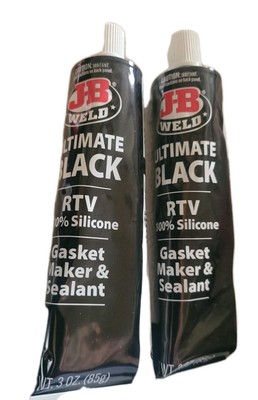 2 x JB Weld RTV Gasket Maker Sealant -Black - 3 oz Tubes