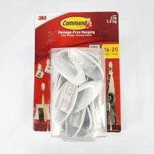 3M Command Damage-Free Hanging 16 Medium Designer Hooks and 20 Strips | White 1.00 per strip