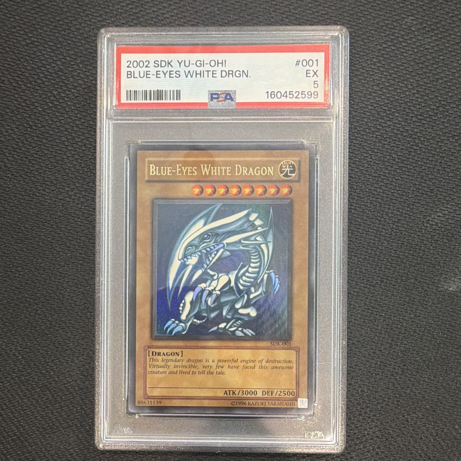 Konami Blue-Eyes White Dragon SDK-001 Starter Deck Kaiba Rare Eng PSA 5