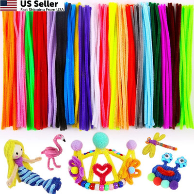 Bundooraking 200pcs Pipe Cleaners Craft Small, Multi-colored Chenille 