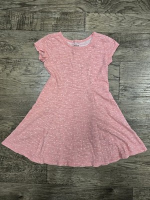 Jumping Beans A-Line Girls Dress Polka Dot Pink White Size 6 Short Sleeve