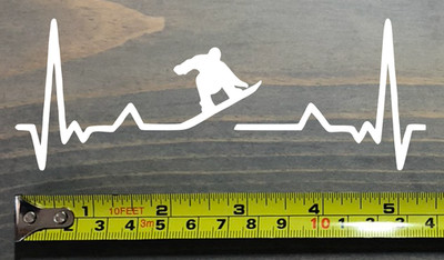 Snowboarder Sticker Decal 5.5'' Snowboard Heartbeat Burton Lib Tech K2 Gnu Ride