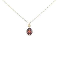 Authentic K10YG Garnet Necklace  #260-007-859-1844