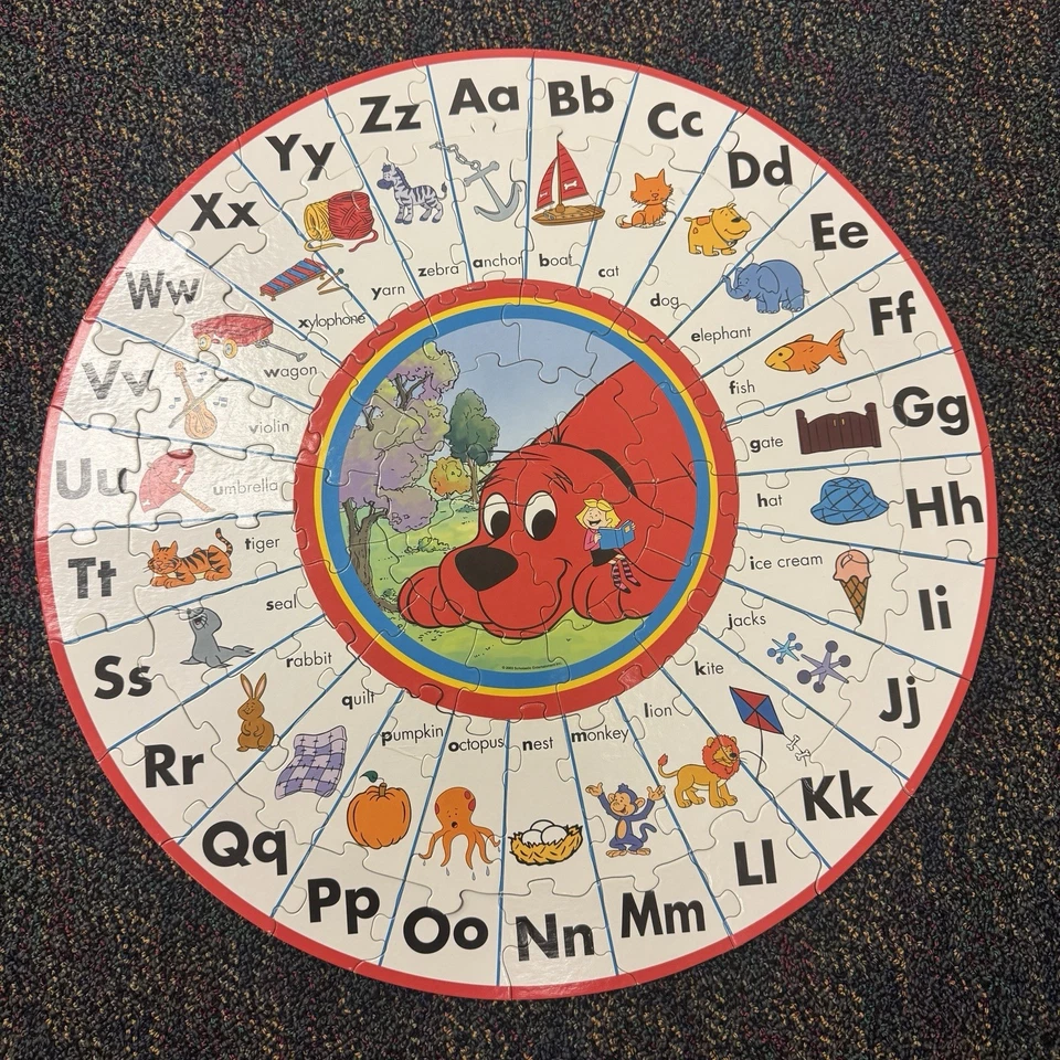 2003 Clifford The Big Red Dog Learn Your ABC's Floor Puzzle 69 Piece 19" - Image 2 of 4