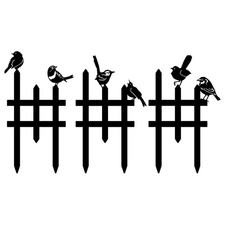 3 Pieces Garden Fence with Birds Easy to Install for Gardeners
