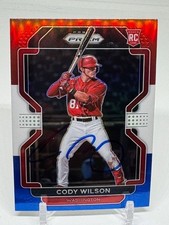 2022 Panini Prizm RC Cody Wilson #94 SIGNED Red White and Blue