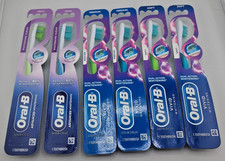 Oral-B 4 2soft/2med Vivid  2 ADV med Whitening Manual Toothbrushes  NEW 6X