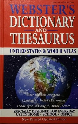 Webster's Dictionary and Thesaurus with United States & World Atlas - Carol ...