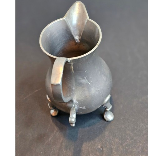 VTG Stieff Pewter Colonial Williamsburg Footed Cream Pitcher and Sugar Bowl Set - Picture 4 of 12
