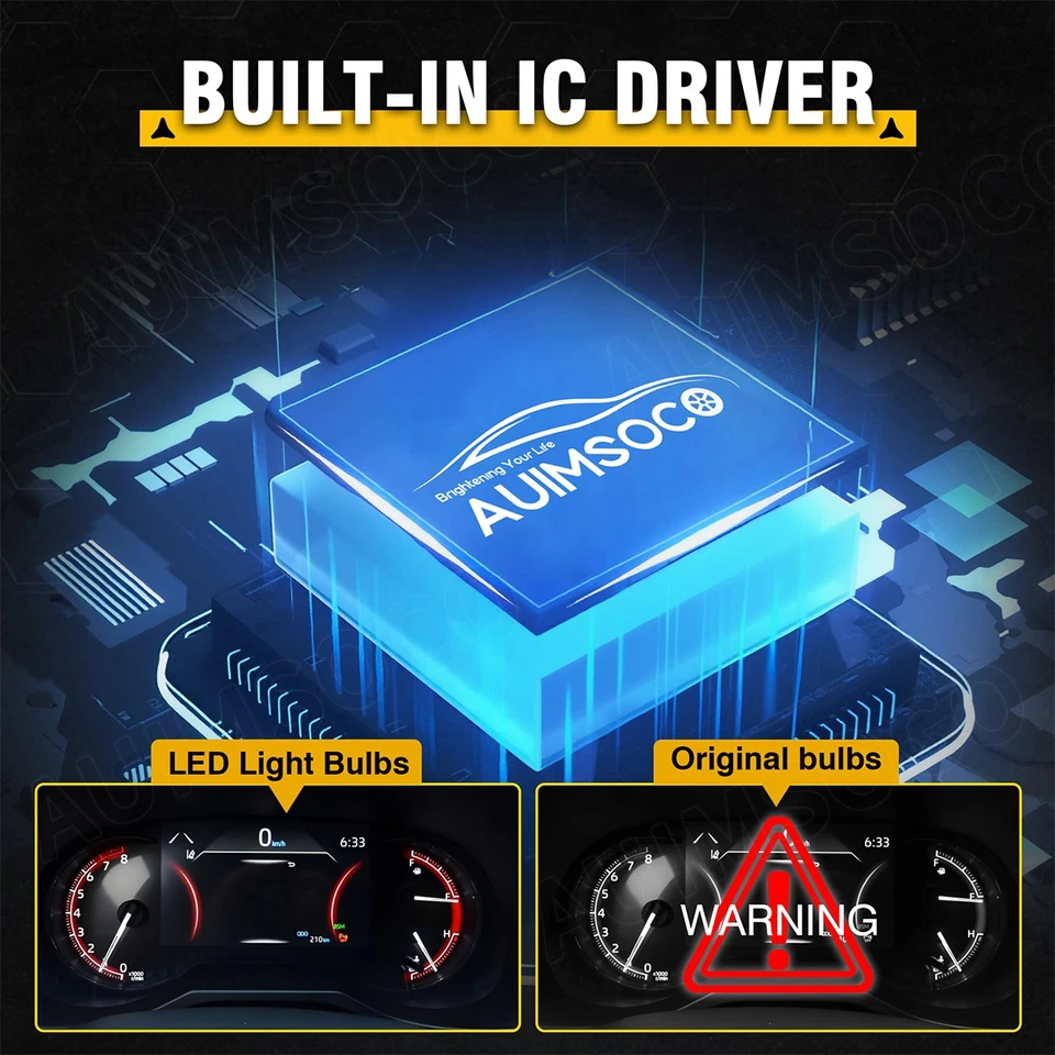 For GMC Savana 1500 2500 3500 1997-2019 LED Headlights Kit High Low 6000K Bulbs - Image 3 of 4