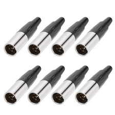 MECCANIXITY 8PCS 5-Pin Male Mini XLR Connector TA4F Jack Adapter Plug Replacemen