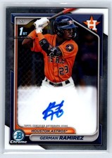 🟠2024 1st Bowman Chrome German Ramirez 🟠🔵Astros🔵🟠 17 Year Old Prospect AUTO