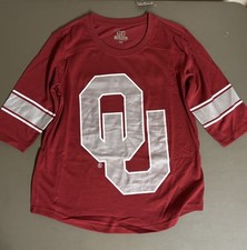 Oklahoma University OU Sleeve T-Shirt GG Vintage Tee Boomer Sooner S M L NEW!!